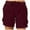 Wine, variant on Youmylove Womens Casual Shorts Elastic Waist Pocket Cargo Shorts Spring Fashion Hiking Outdoor Shorts Casual Loose Beach Shorts
