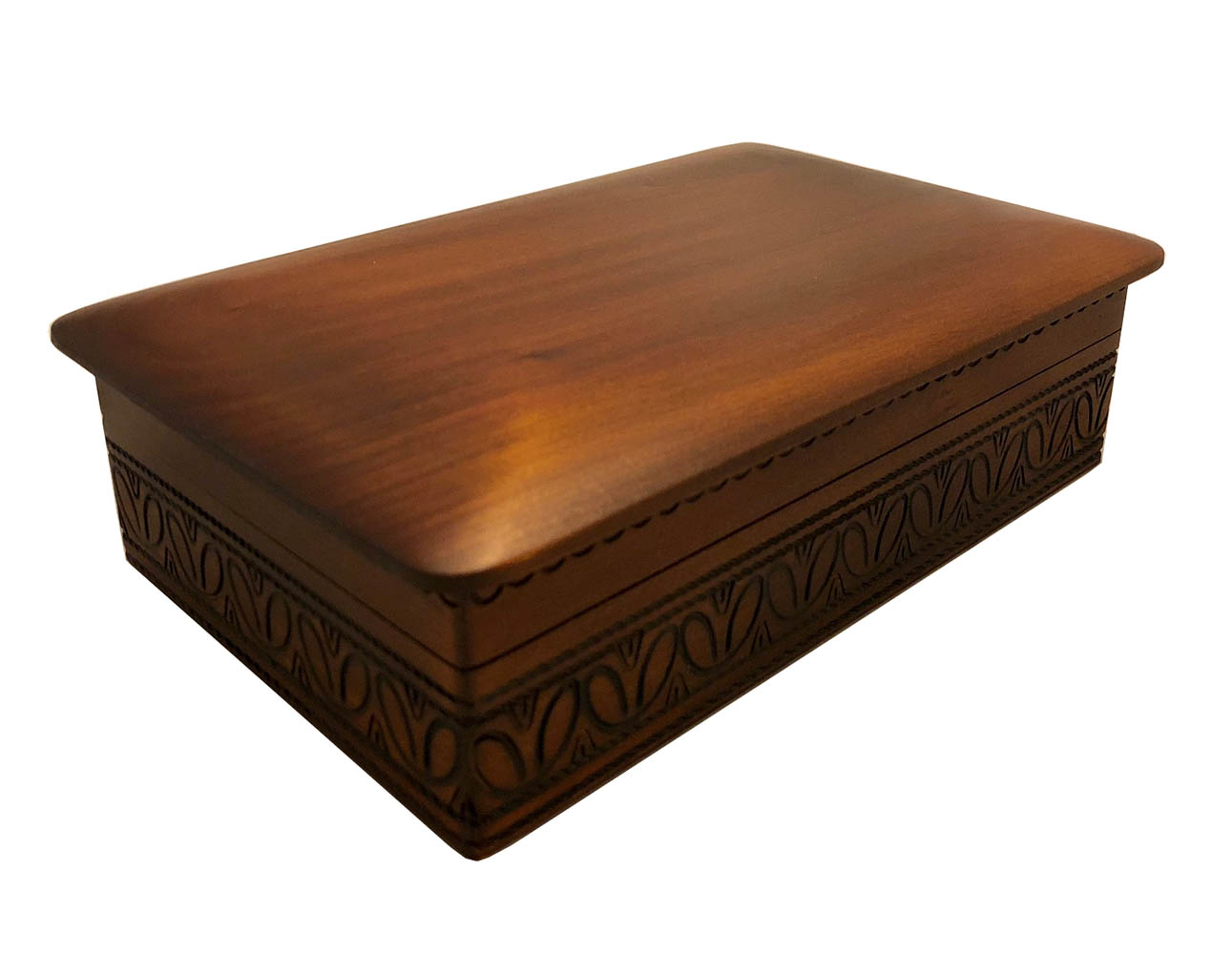 Classic Wooden Box Mens Jewelry Box Handmade Linden Wood Keepsake from Poland