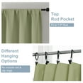 thumbnail image 3 of OVZME Sage Green Blackout Curtains 108 Inches Long for Patio Sliding Door, 2 Panel Set of Thermal Insulated Light Reducing Drapes, Modern Rod Pocket Window Treatment for Living Room, 50Wx108L, 3 of 7