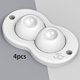 thumbnail image 5 of Rueda giratoria Autoadhesiva Pasta universal Paquete de de acero inoxidable Juego de poleas adhesivas Rodillos para cajones para muebles bola de abdominales blanca SM SunniMix ruedas adhesivas, 5 of 8