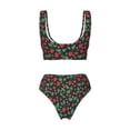 thumbnail image 5 of Daiia Strawberry Women's Bikini Set Two Piece Swimsuit High Waisted Bikini Adjustable Straps Bikini, Red, 5 of 9