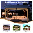 thumbnail image 4 of COSIEST 10x12FT Cedar Wood Gazebo, Outdoor Hardtop Gazebo with Galvanized Steel Gable Roof, Outdoor Gazebo Pavilion for Patio, Backyard, Deck, Lawn, 4 of 7