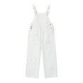thumbnail image 4 of XQLOS Girls Denim Overalls Wide Leg Rompers 𝖣ungarees Baggy Jean Jumpsuit Workwear Playtime Adjustable Strap Sturdy, 4 of 4