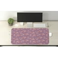 thumbnail image 2 of Floral Computer Mouse Pad, Blooming Arrangement of Rhythmic Flowers Motifs Nostalgic Look Pattern, Rectangle Non-Slip Rubber Mousepad X-Large, 35" x 15", Pale Fuchsia and Blush, by Ambesonne, 2 of 2