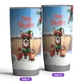 thumbnail image 2 of Merry Christmas Woofmas Xmas Noel Toy Fox Terrier Elf Candy Cane Snow 20oz Stainless Steel Tumbler Insulated Cup with Lid Dog Lover - 13017, 2 of 5