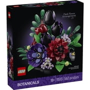LEGO Botanicals Dark Flower Arrangement - Building Set for Adults, Ages 18+ Artificial Flower Decor for Home or Office - Floral Bookshelf Decor - Housewarming Gift for Women & Men - 11513