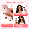 thumbnail image 6 of BABONIR 1.25'' Automatic Curling Iron for Beginners - 3 Temp, 2-Way Rotation, Anti-Scald, 500M Ionic, Dual Voltage, Pink, 6 of 10