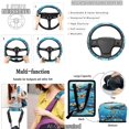 thumbnail image 5 of HUISEFOR Sea Turtle Car Seat Cover Full Set Breathable Scratch-Resistant 15 Packs Set Including Car Steering Wheel Cover, Belt Cover, Air Vent Storage Bag, Fit for Most Sedans SUVs, 5 of 7