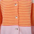 thumbnail image 6 of PBFRDSJ Women’s Striped Open Front Cardigan Long Sleeve Crew Neck Button Down Knit Sweater Retro Casual Wool Tops, 6 of 9