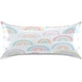 thumbnail image 3 of GZHJMY Cartoon Rainbow Satin Pillowcase, Soft Breathable Silk Pillow Case with Envelope Closure for Hair and Skin, Standard Size 26 x 20 Inch Home Decor, 3 of 7