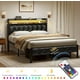 thumbnail image 5 of Cama Queen FABATO con cabecera Puertos USB y Luces LED, 5 of 7