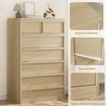 thumbnail image 4 of BeesClover Commode Moderne 5/7 avec Grand Espace de Rangement, Organisateur de Commode en Bois pour Salon, Chambre de Bébé, 4 of 7