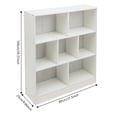 thumbnail image 2 of Bookcase, Wooden Bookshelf with 7 Compartments, 3-Tier Freestanding Display Storage Shelves, Cabinet Rack Organizer, DIY Book Case for Living Room, Bedroom, Home Office 31.5*9.06*39.37in, 2 of 25