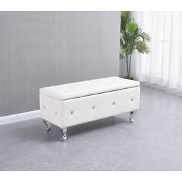 Black Tufted Hard WoodStorage Bench Black Tufted Hard WoodStorage Bench