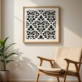 thumbnail image 6 of Scroll Damask Large BW Pattern - Digital Art Pattern Floral Geometric Art Deco Black and White Abstract Unframed Wall Art Print 40 x 40 inches, 6 of 9