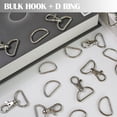 thumbnail image 5 of PinesC Keychain Clip Hooks with D Ring Swivel Snap Hooks 1 inch Key Chain + Metal D Ring 1 inch 50 Pack for Lanyard Clips,Lanyard Clasp,Purse,Hardware,Sewing,Keychain Making Key Chain Clips, 5 of 5