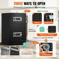 thumbnail image 3 of KFFKFF Dual-Entry 4.5 cu.ft Security Safe with Key and Combination Lock, Includes Fire-Resistant Pouch, Key Organizer, Illumination, Plus Adjustable/Removable Shelves, in Black, 3 of 9