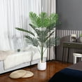 thumbnail image 2 of DR.Planzen 6ft Artificial Palm Tree Indoor Plant Tall Fake Tropical Paradise Palm Tree in Pot, Faux Areca Palm Tree for Home Office Living Room Bedroom Farmhouse Modern Decor, 2 of 6