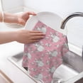 thumbnail image 6 of Sikiie Rabbit And Flower Waffle Weave Kitchen Dish Cloth,Super Absorbent Kitchen Dish Towels 16*26 Inches for Dish Rags Washing Dishes, Drying Dishes, 6 of 7