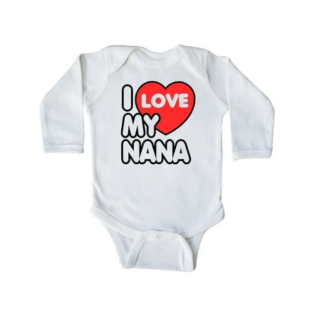 

Inktastic I Love my nana Gift Baby Boy or Baby Girl Long Sleeve Bodysuit
