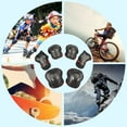 thumbnail image 2 of CoastaCloud Kid's Childrens Adults Teens 6PCS Wrist Elbow Knee Pads Safety Skateboard Roller Cycling Blading for Bicycle Gear Guard Inline Skating, Skateboard, Scooter, 2 of 7