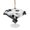 White, variant on Outdoor Tablecloth with Umbrella Hole for Patio/Picnic/Party/Camping, Black White Football Waterproof Table Cloth Square Cover Washable, Grassland Modern Sporty Aesthetic (54"x 54")