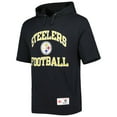 thumbnail image 2 of Men's Mitchell & Ness Black Pittsburgh Steelers Washed Short Sleeve Pullover Hoodie, 2 of 4