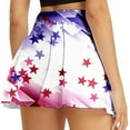thumbnail image 2 of Aayomet Jupe Femme Décontractée Imprimée Jupe de Sport Tennis Yoga Active Jupe-Short (Violet, TTG), 2 of 4