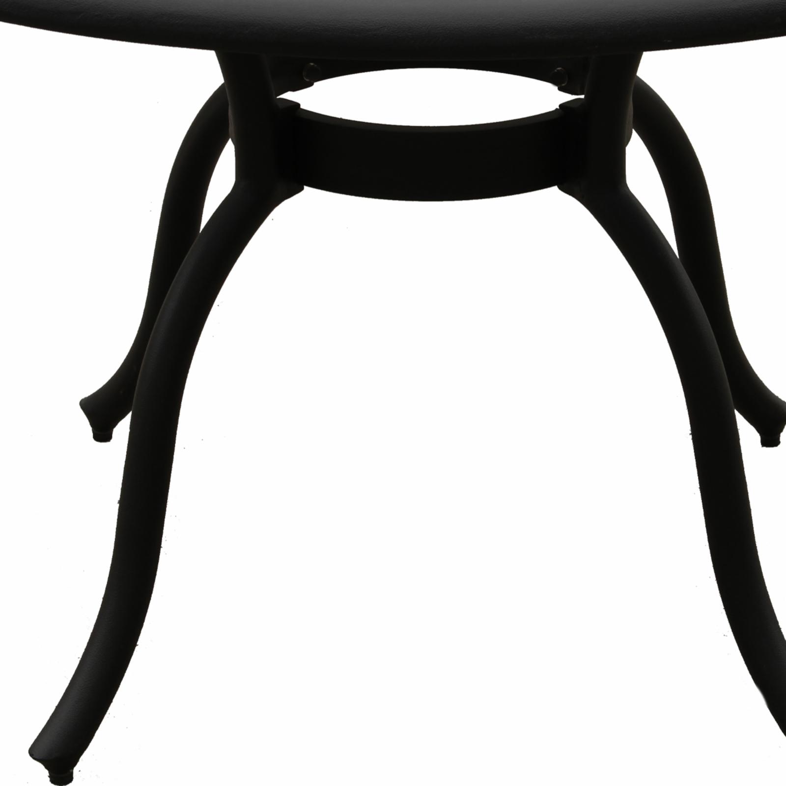 Oakland Living Modern Outdoor Mesh Aluminum 48 in. Round Patio Dining Table - Black - image 4 of 4