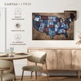 thumbnail image 5 of Elephant Stock Wood Grain Usa Map Wall Art - Horizontal Canvas Wall Art - Living Room Wall Decor - Map Canvas - Gray And Beige Decor - 30" x 20", 5 of 8
