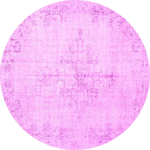 Ahgly Company Indoor Round Persian Pink Traditional Area Rugs, 3' Round