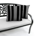 thumbnail image 4 of Jordan Manufacturing 18" x 18" Reeder Black Stripe Square Outdoor Throw Pillow (2 Pack), 4 of 11