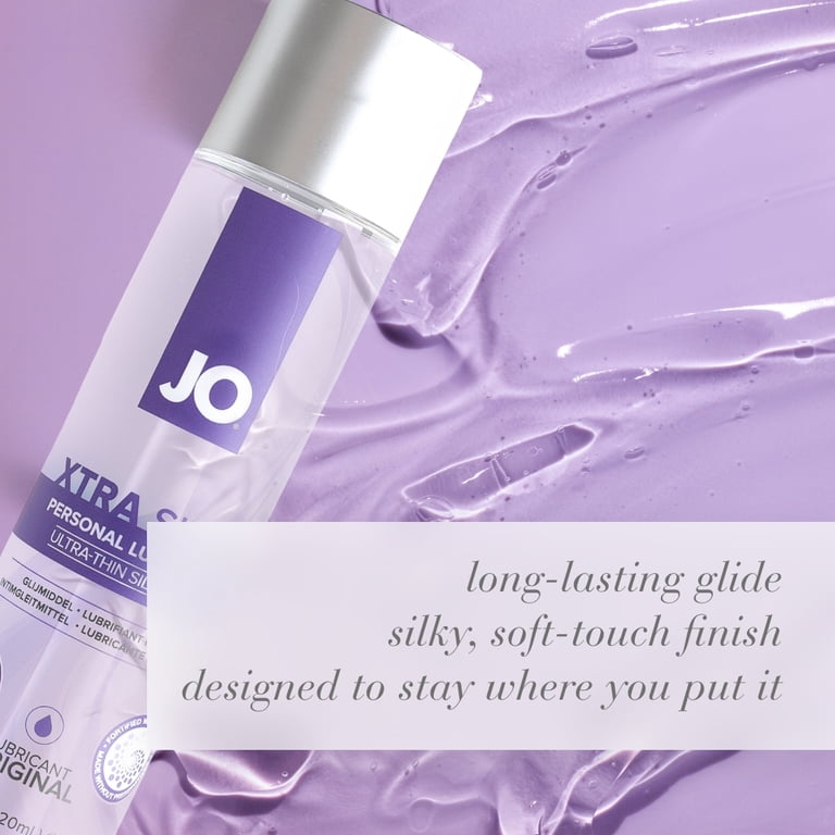 JO Xtra Silky Silicone-Based Personal Lubricant, Ultra-Thin Lube with Vitamin E, 4 fl oz - Walmart.com JO Xtra Silky Silicone-Based Personal Lubricant, Ultra-Thin Lube with Vitamin E, 4 fl oz - Walmart.com