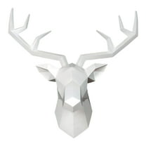 Deer Head Gift Hanging Sculpture Modern Geometrical Antlers Art Accessories Faux Taxidermy Deer Antler Wall Mount Home Decor for Farmhouse