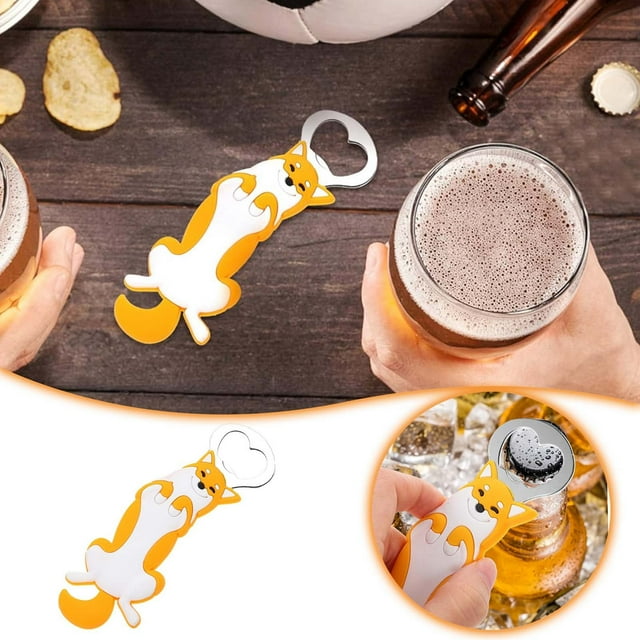Bottle & Can Openers Shiba Inu Cute Soft Rubber Fridge Easy Grip Cap Remover Versatile Opener Kitchen Bar Tools