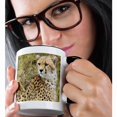 thumbnail image 2 of 3drose, Cheetah Face, Closeup, Tanzania, 11oz Two-tone Black Mug, 2 of 6
