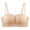 Beige, variant on Womens Wirefree Bra Breathable Comfortable Front Closure Bra for Everyday Full Coverage Push Up T-Shirt Bra, Convenient Fastening, Underwear 34A