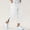 White, variant on Men's Linen Cotton Capri Pants Loose Fit Elastic Waist Wide Leg Baggy Harem Pants