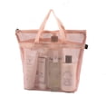 thumbnail image 2 of Mesh Travel Shower Caddy Tote Bag | Medium| Pink, 2 of 3