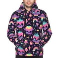 thumbnail image 4 of Hoodies for Men - cartoon Skull rainbow space Long Sleeve Comfrt Men'S Fashion Hoodies & Sweatshirts, Sweatshirts for Men Hoodies Pullover Clothing Clothes with Pouch, 4 of 7
