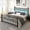 Black, variant on 53.6" Queen Metal Bed Frame with Tall Headboard & Footboard,LED Lighting,Noise-Free Design & Under-Bed Storage,No Box Spring Required,Black