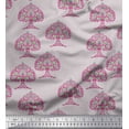 thumbnail image 1 of Soimoi Cotton Voile Fabric Tree Block Print Fabric by Yard 56 Inch Wide, 1 of 1