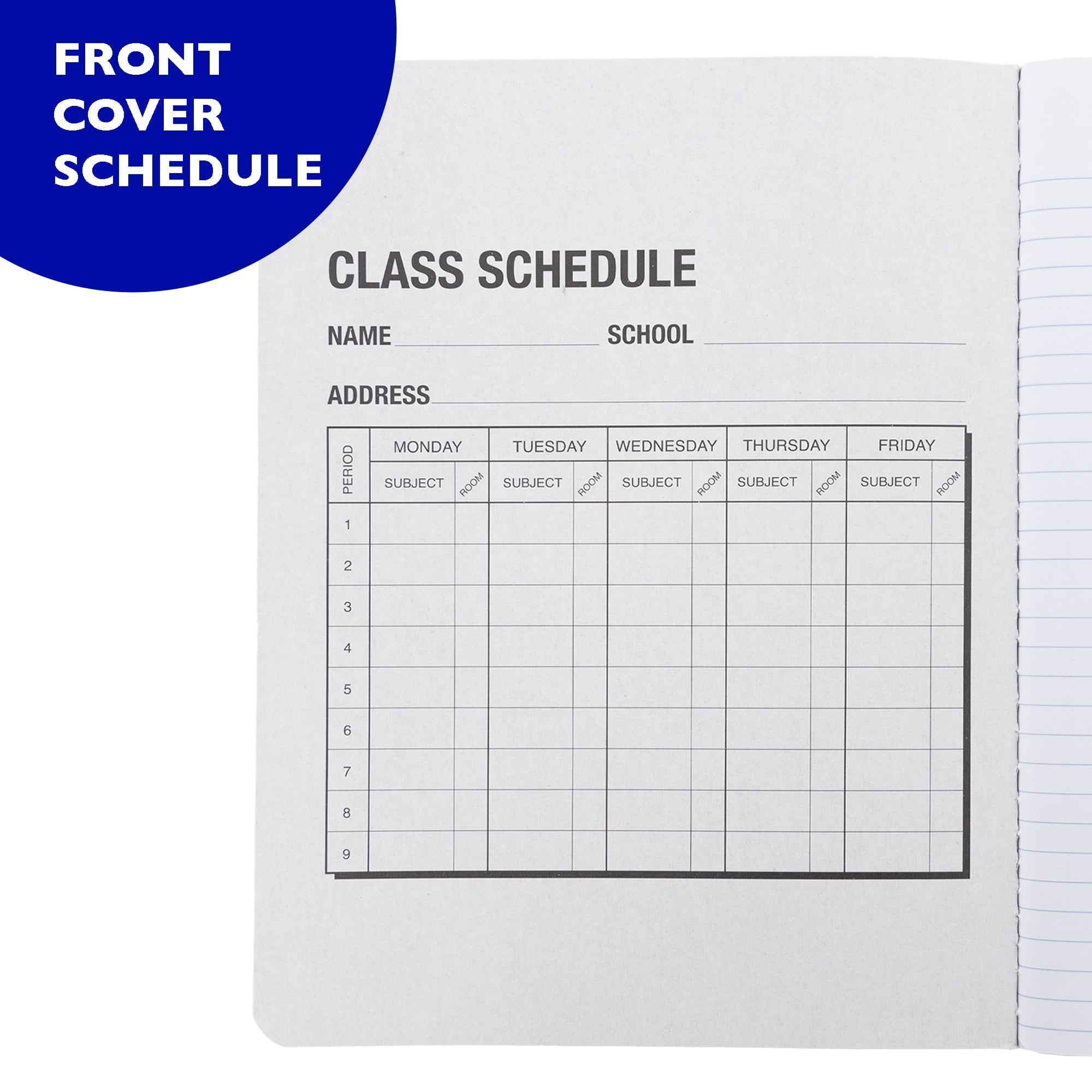 BAZIC Composition Book Marble Wide Ruled 100 Sheet, Assorted Color, 48-Pack