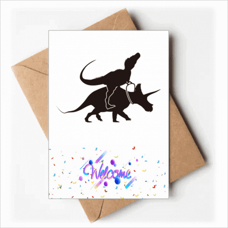Welcome Running Writing Running Reins Horse Riding Welcome Back Greeting Cards Envelopes Blank ...
