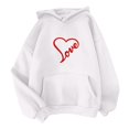 thumbnail image 4 of WZXFASHION Chandail à Capuchon pour Femmes à Couleur Unie à Manches Longues Imprimé Amour Rabais de 50 % Liquidation Chandail à Capuchon à Fermeture Éclair, 4 of 4