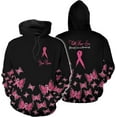 thumbnail image 2 of Personalized Breast Cancer Hoodie 3D, Pink Ribbon Awareness Sweatshirt, Survivor Pride Breast Cancer Zip Hoodie (Sweatshirt, S), 2 of 7