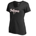 thumbnail image 2 of Women's Black Atlanta Falcons Freehand V-Neck T-Shirt, 2 of 3