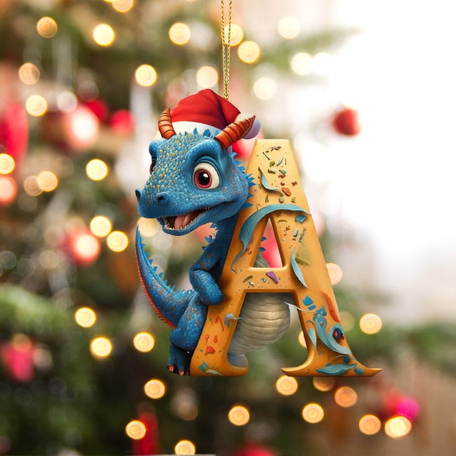 Colgante Navideño de Dinosaurio, Adorable Adorno para Amantes de Los Perros, Ideal para El Árbol de Navidad, Regalo para Amantes de Los Perros, Decoración Caprichosa para El Hogar, Acrílico de Alta C