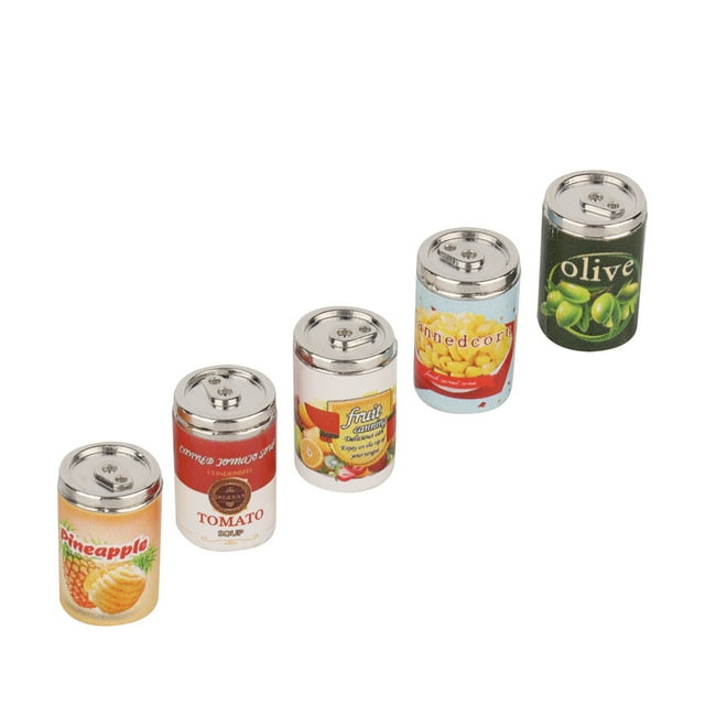 5 Piezas de decoración de botellas de bebidas en miniatura, Latas de Casa de Muñecas, Modelo de Juego de Simulació, Cocina O Supermercado, Accesorios de Fiesta,