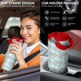 thumbnail image 5 of Christmas 30oz Handheld Travel Tumbler with Handle – Double Wall Stainless Steel Insulated Cup, Flip Straw Lid, Leak-Proof & BPA-Free for Hot and Cold Drinks – Durable Coffee & Juice Mug Black, 5 of 7